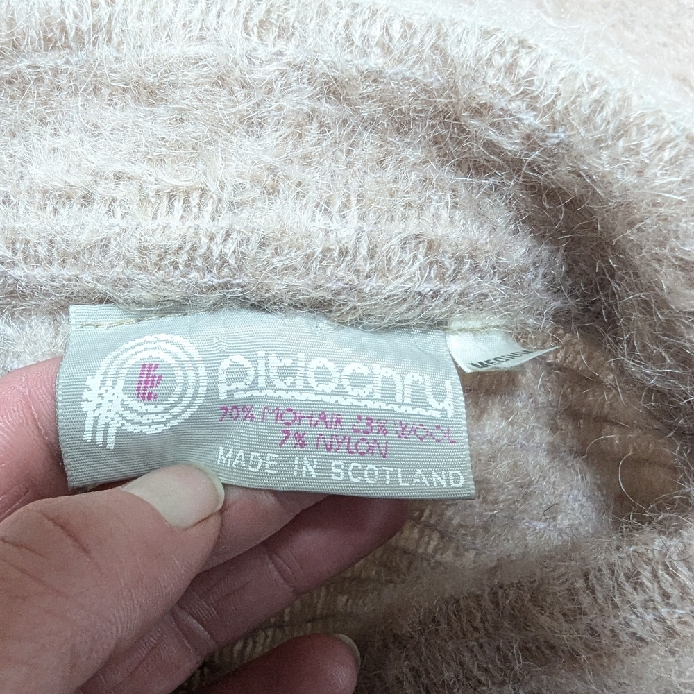 Pitlochry Mohair Wool Scottish Vintage Cardigan Coat  Textured With Pockets - Picture 11 of 12